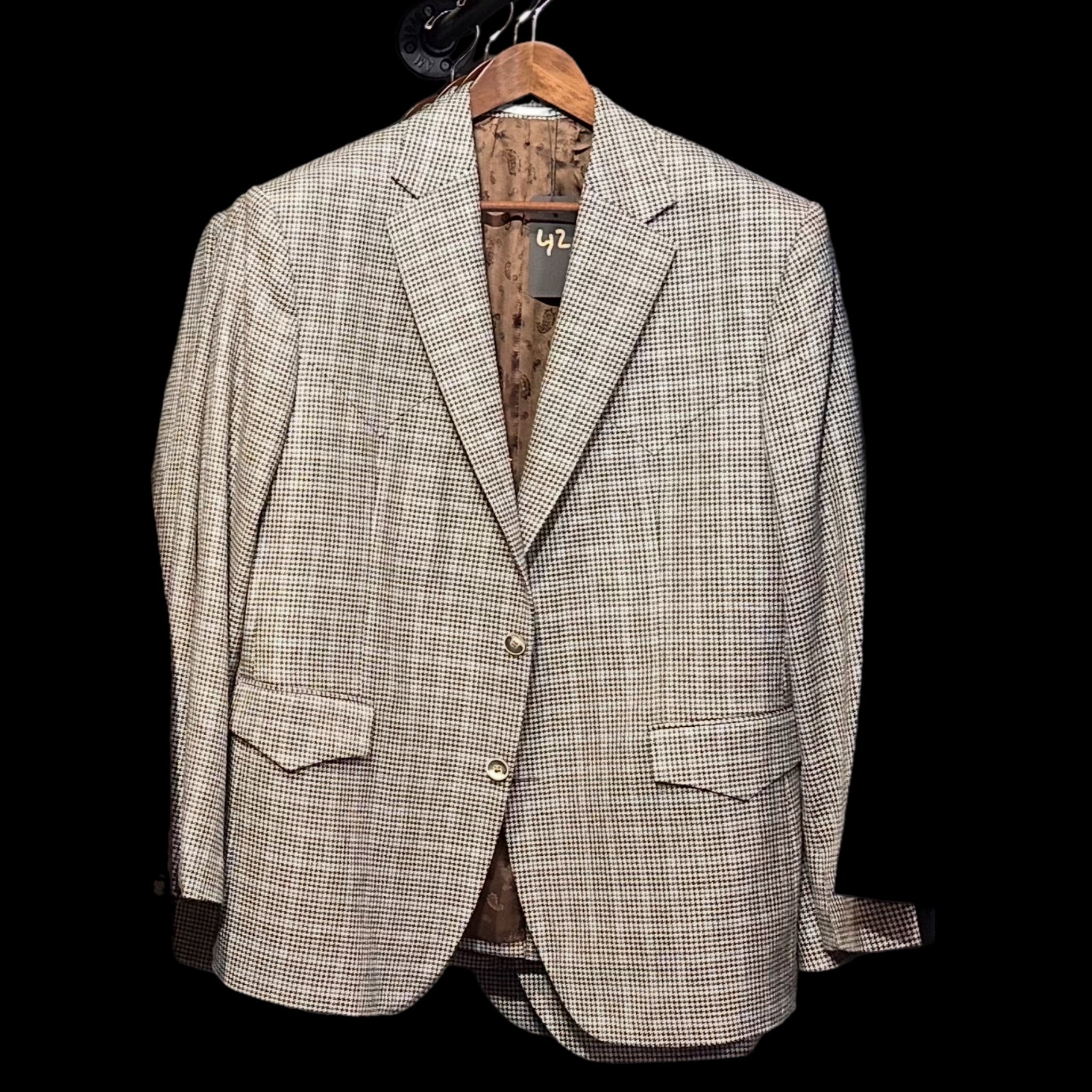 Limited Edition Fall 2025 - Grey & Brown Houndstooth Pattern - "Western BLU"