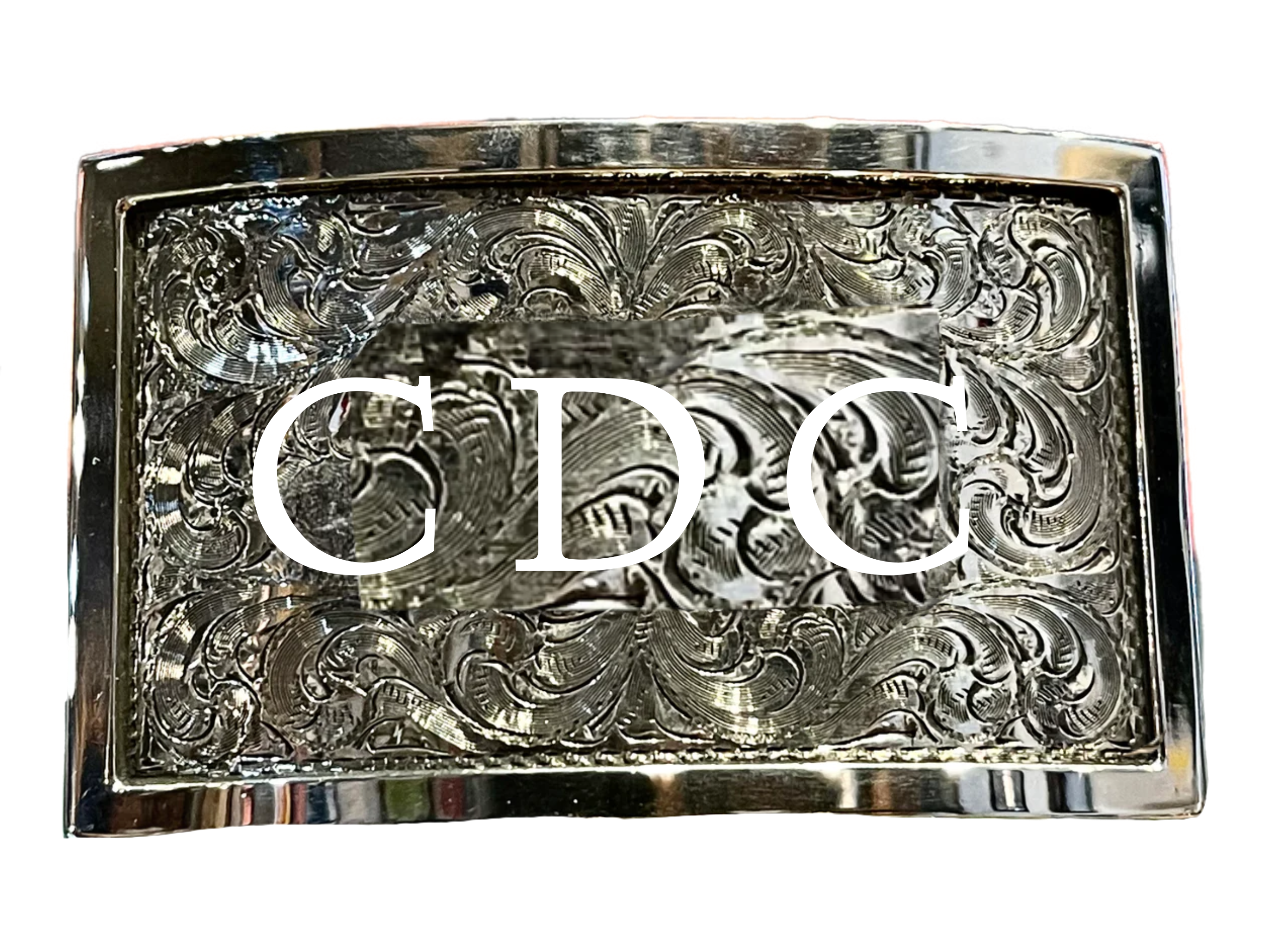 Custom Buckle with Initials - Solid Silver