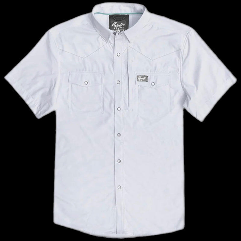 (Preorder Sale Now) White Performance Shirt - Short Sleeve