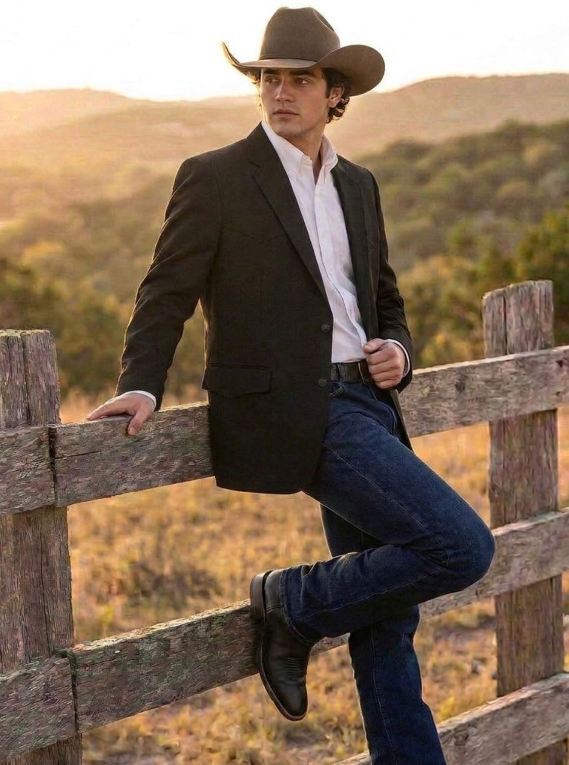 Classic Black Sportcoat - "Western BLU"