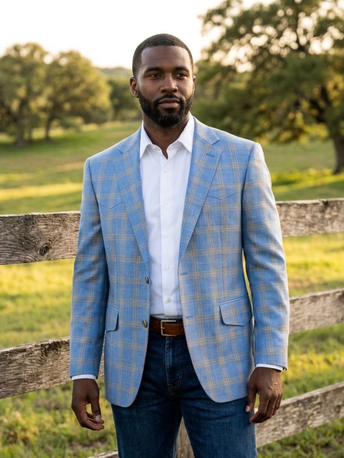 Western Sports Coat - Baby Blue - Spring '26