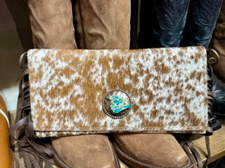 Brown Speckled Hair on Cow Purse (HB-3007)