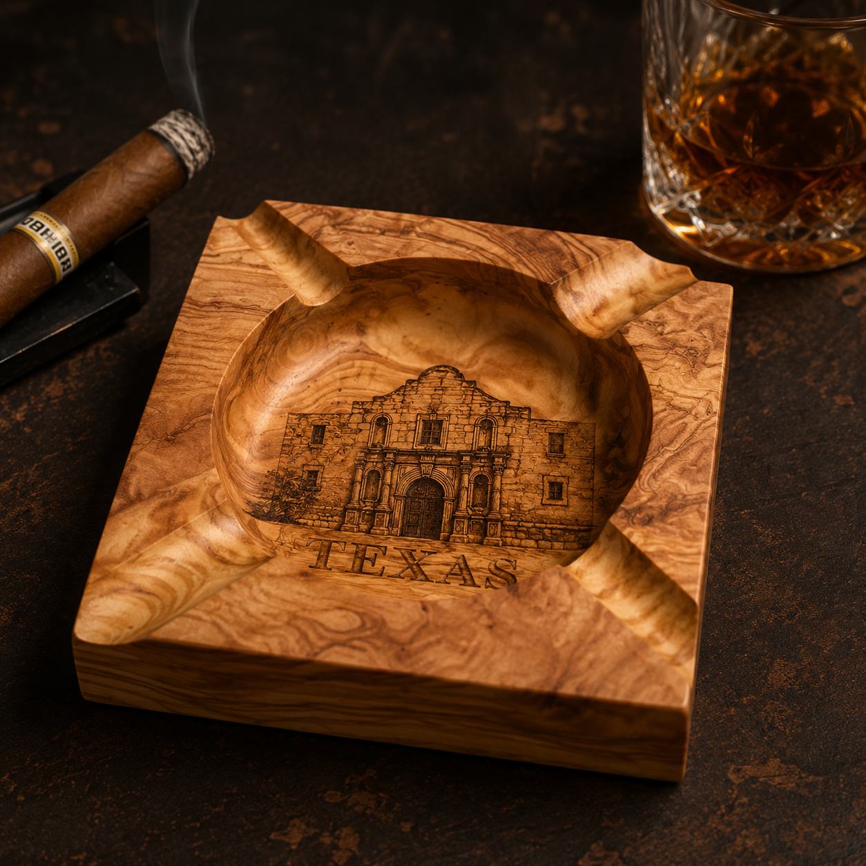 Olive Wood Ashtray