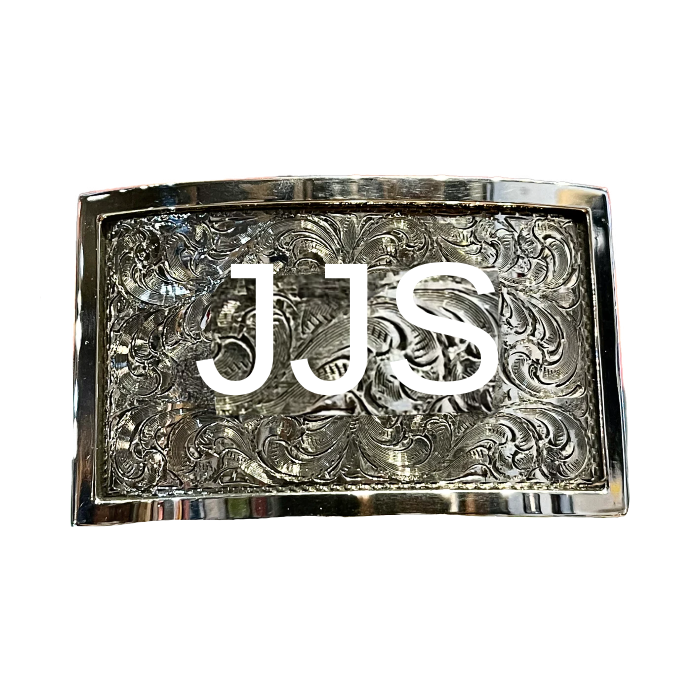 Custom Buckle with Initials - Solid Silver