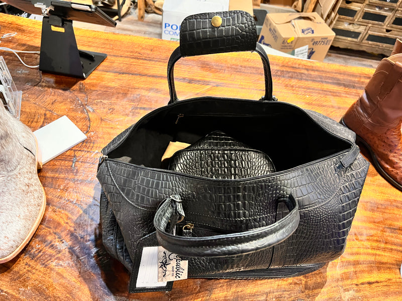 Dooney and bourke croco best sale weekender