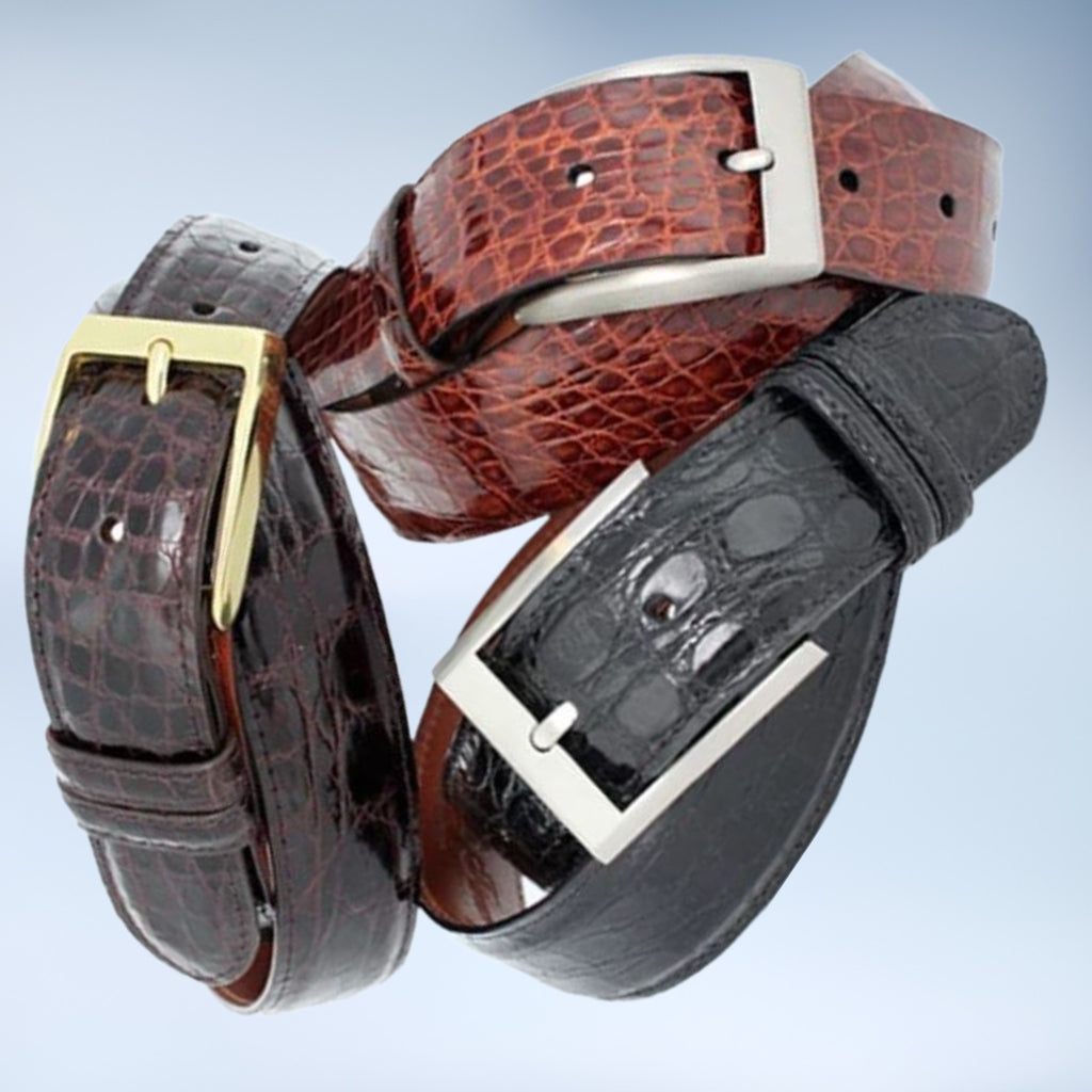 Luxury American Alligator Cinch Belt, USA Made