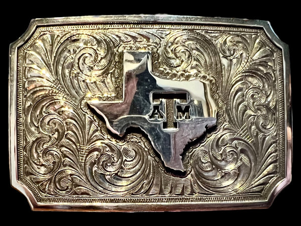 Texas A&M Buckle - Solid Silver