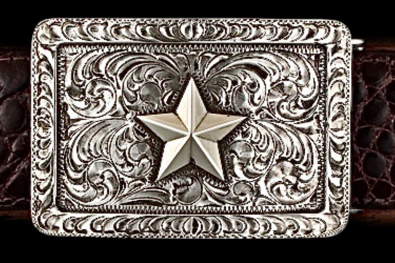 Texas Scroll - Solid Silver