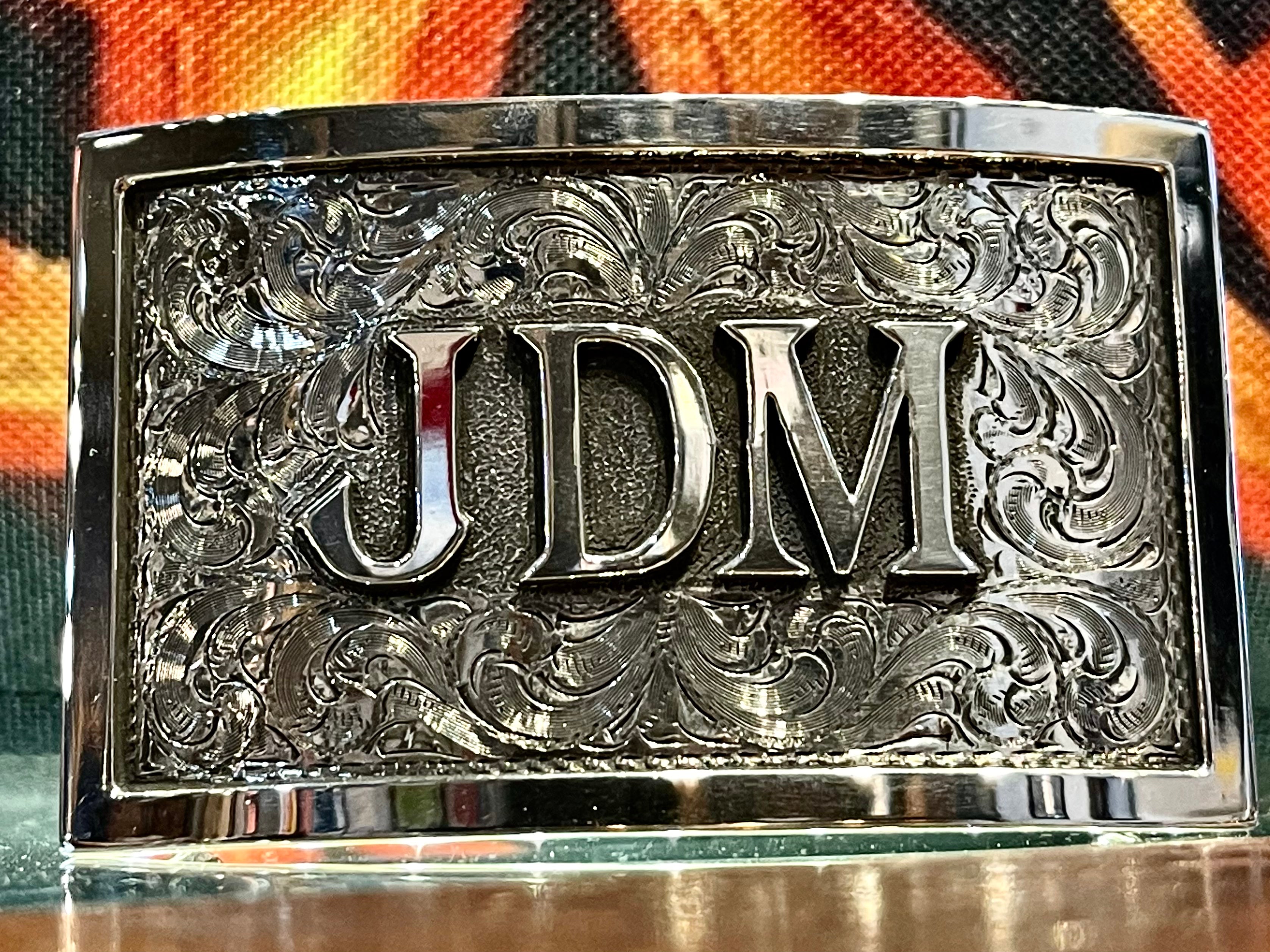 Custom Buckle with Initials - Solid Silver